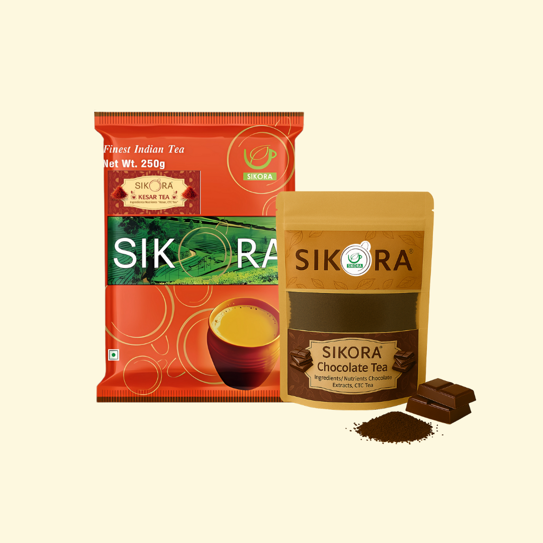 Sikora Kesar Tea + Chocolate Tea Combo